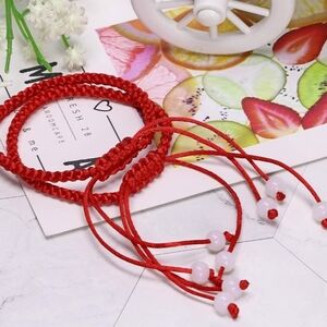 2 pcs Lucky Red Braided Men's Bracelet